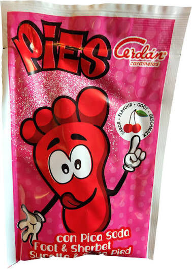 Bonbon sucette pied cerise